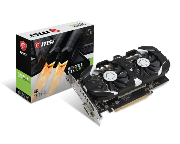 MSI GEFORCE GTX 1050 TI 4GT OC 4GB GDDR5 Graphics Card