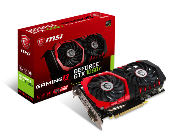 MSI GEFORCE GTX 1050 TI GAMING X 4G 4GB GDDR5 Graphics Card