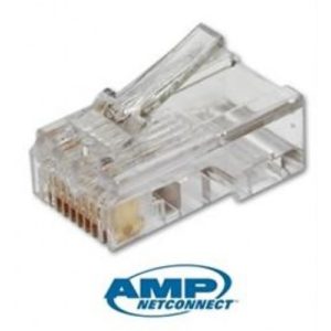 AMP Cat 6 RJ45 Cable Connector - Pack Of 100 Pieces